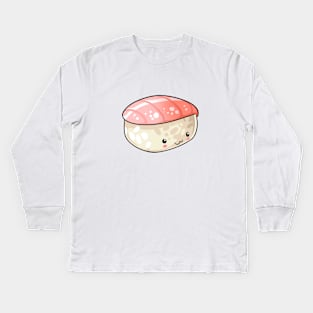 Kawaii food sushi (red snapper) Japanese style Kids Long Sleeve T-Shirt